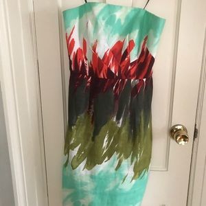 Milly Brushstroke Kali Strapless Dress